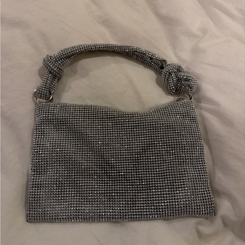 Mini handbag Silver Beaded Women's Bag